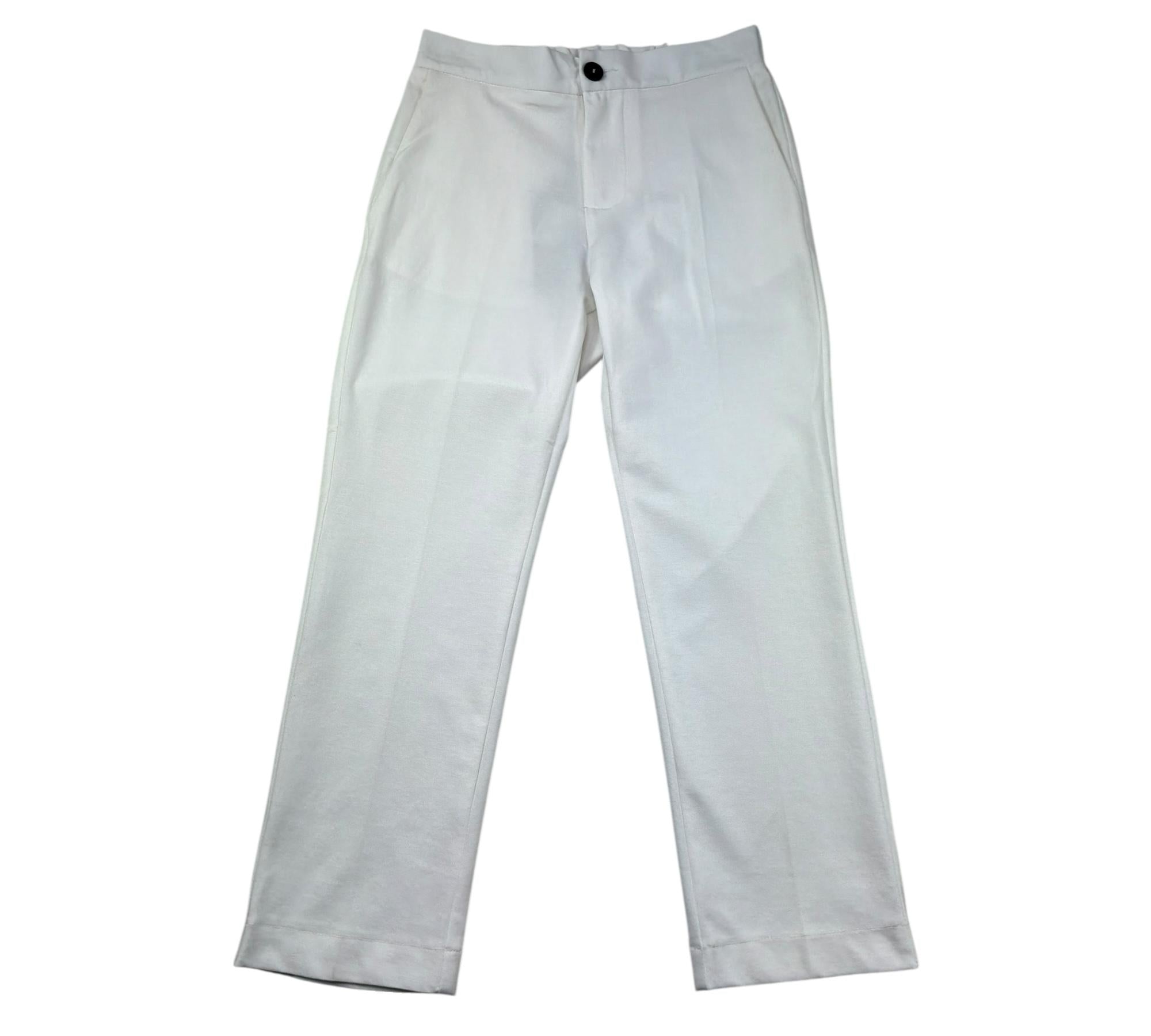 Paolo Pecora Pantalone Tinta Unita con Elastico In Vita per Bambino PP4199 BIANCO PAOLO PECORA 