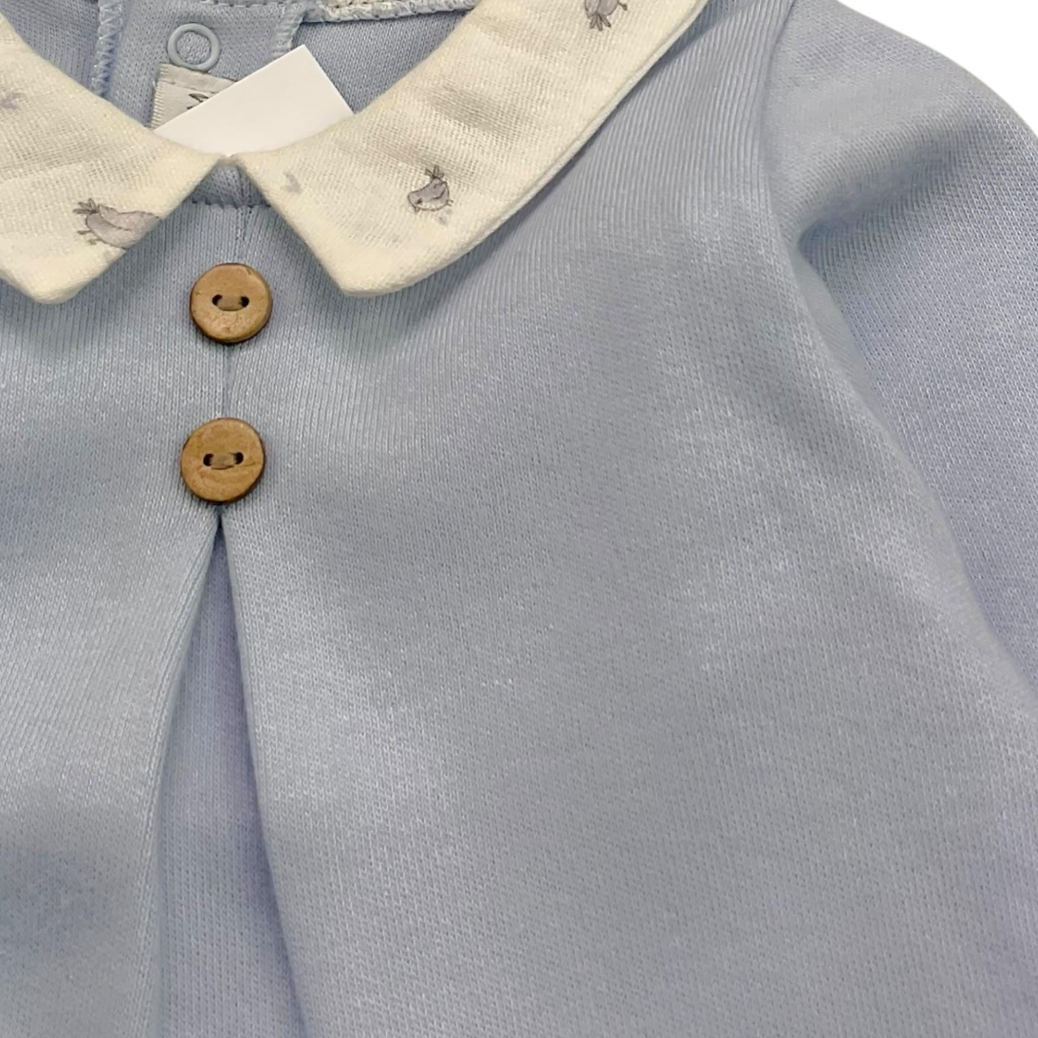 CALAMARO completo 2pz maglia-ghettina tinta unita Azzurro per Neonato 11010 AZZURRO CALAMARO 