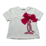 M+E' T-Shirt Girocollo Tinta Unita con Stampa per Neonata UE1389 BIANCO M+E' 