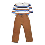 Never Too Complete Tricolor Sweater-White Pants For Boys