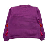 LE COCONNE cardigan tinta unita con frange in contrasto Viola per Bambina LCN2390J VIOLA LE COCONNE 