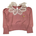 ANGEL'S FACE maglia tinta unita cn colletto ricamato Rosa per Bambina MEG ROSA ANGEL'S FACE 