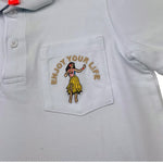 Sun68 Plo Mezza Manica Tinta Unita per Bambino CPA35341 BIANCO SUN68 
