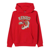 KENZO felpa tinta unita con cappuccio e stampa Rosso per Bambino K60767 ROSSO KENZO 