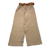 Janice Beige Palazzo Pants Solid Color For Girls