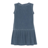 Il Gufo Abito Tinta Unita Giromanica per Bambina P25VA333N0107J BLU IL GUFO 