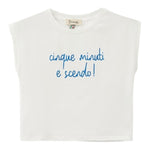 Dixie T-Shirt Tinta Unita Girocollo con Stampa per Bambina MBC6030G50 BIANCO DIXIE 