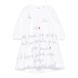 Simonetta Abit Manica Lunga Tinta Unita con Sampa per Bambina SW1B53L BIANCO SIMONETTA 