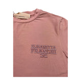 ELISABETTA FRANCHI tshirt girocollo tinta unita con logo Rosa per Bambina EFTS225X ROSA ELISABETTA FRANCHI 