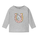 STELLA McCARTNEY shirt girocollo tinta unita con stampa in contrasto Grigio per Neonata TV8080 GRIGIO STELLA McCARTNEY 