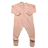 Wedoble Solid Pink Long Sleeve Romper For Baby Girl