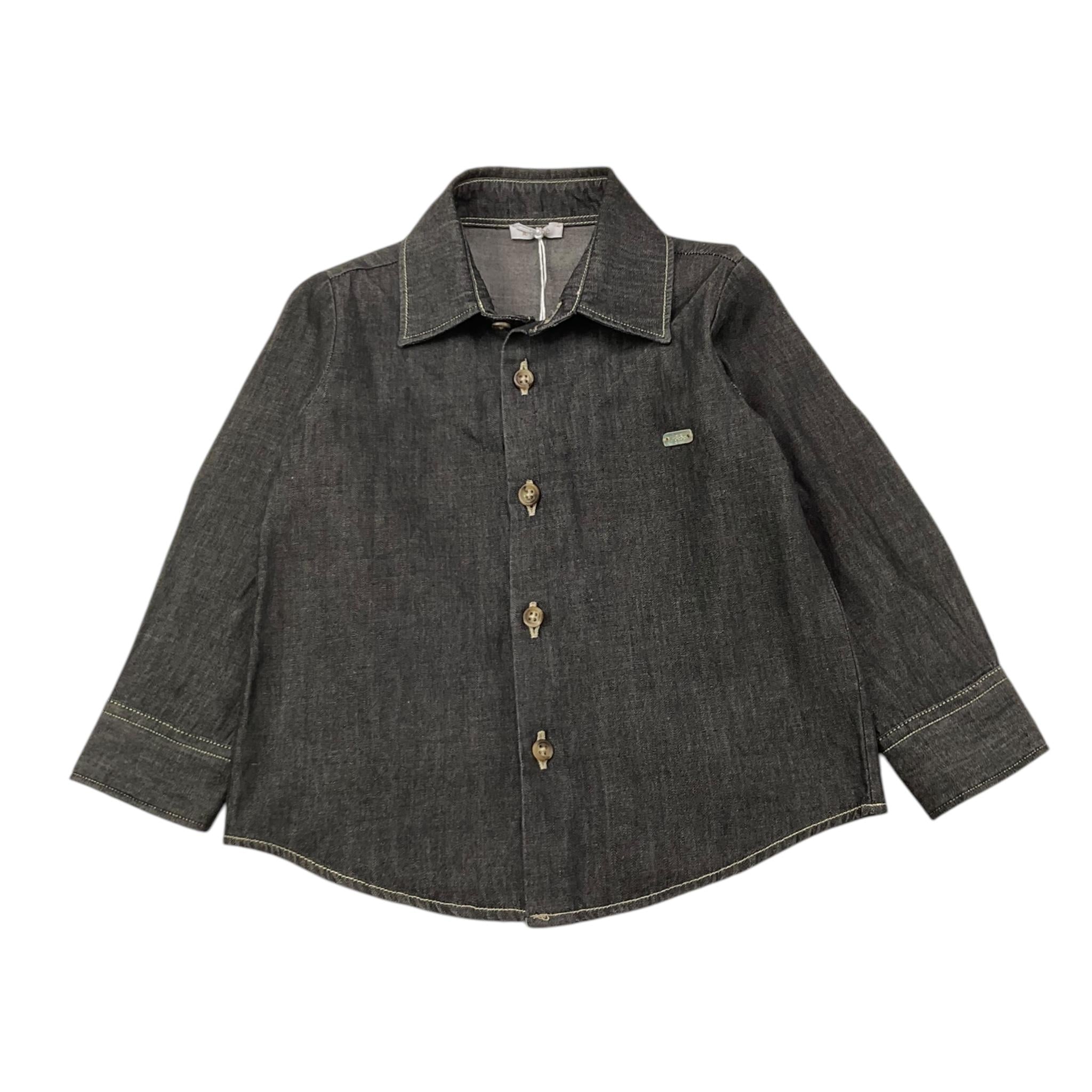 LE BEBE' camicia in denim tinta unita con bottoni Nero per Neonato LBB5201 NERO LE BEBE' 