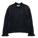 ABEL & LULA maglia girocollo tinta unita Nero per Bambina 5830 NERO ABEL & LULA 