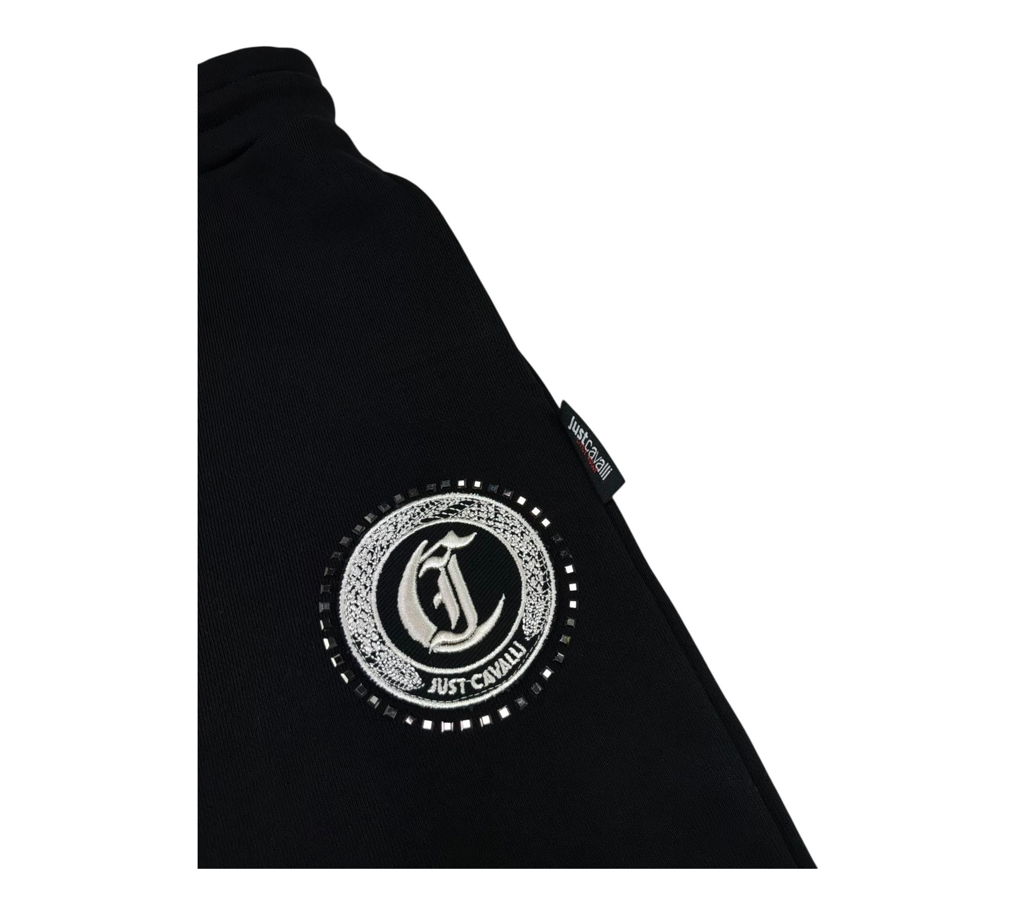 Just Cavalli Pantalone Tuta Tinta Unita con Logo per Bambina JBP26174PA NERO JUST CAVALLI 