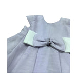 I Delfi Abito Giromanica Tinta Unita con Fiocco per Neonata 25P5077 LILLA I DELFI 