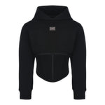 Dolce & Gabbana Felpa Tinta Unita con Cappuccio per Bambina L5JW9RG7KN5 NERO DOLCE & GABBANA 