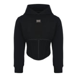 Dolce & Gabbana Felpa Tinta Unita con Cappuccio per Bambina L5JW9RG7KN5 NERO DOLCE & GABBANA 