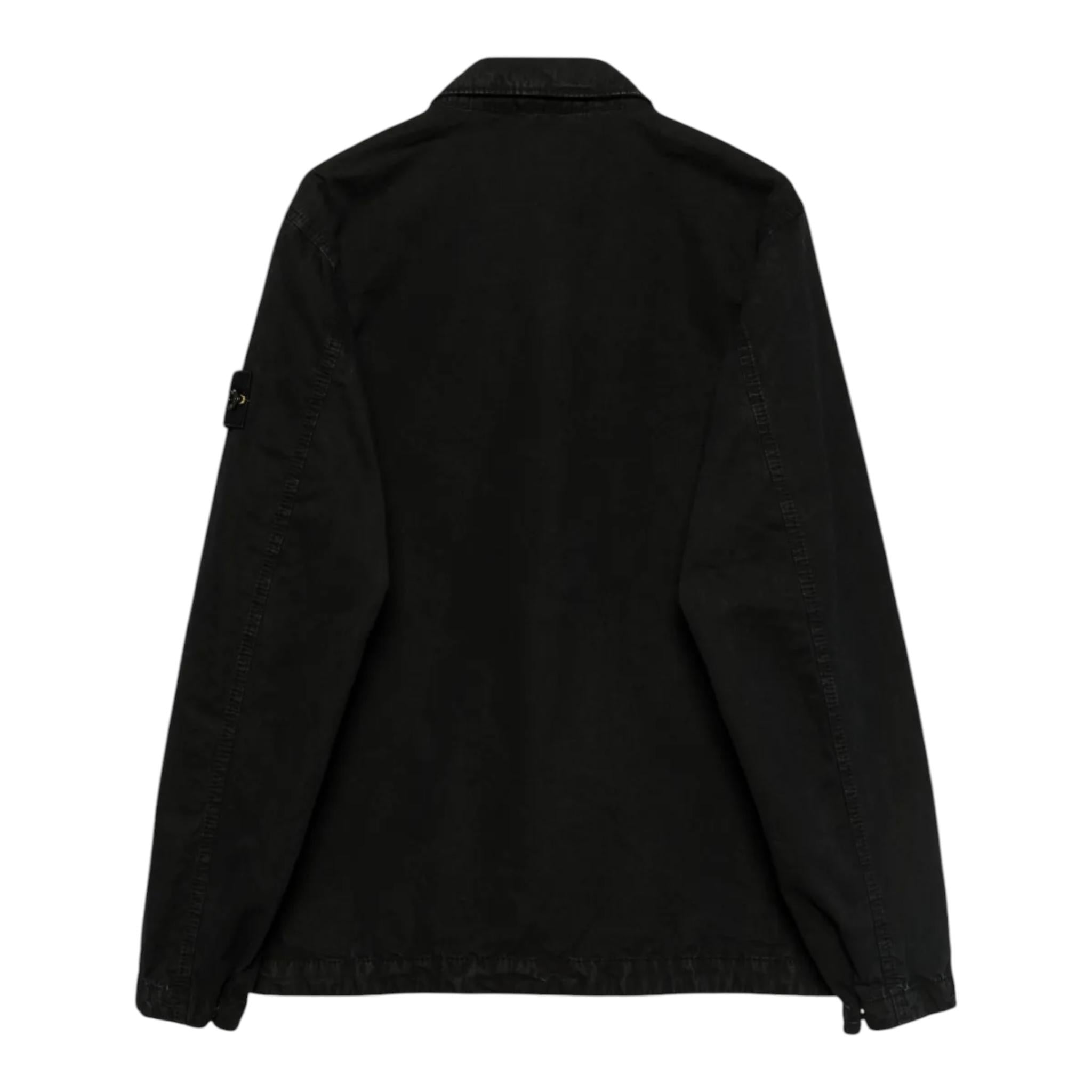 STONE ISLAND camicia tinta unita con zip Nero per Bambino 8116101WN NERO STONE ISLAND 