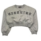 JOHN RICHMOND felpa crop girocollo tinta unita con stampa in contrasto Grigio per Bambina RGA25034FE GRIGIO JOHN RICHMOND 