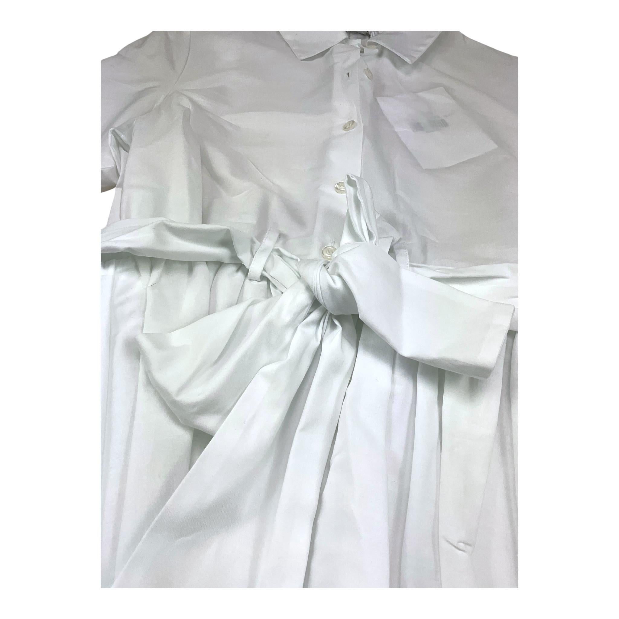 Aspesi Abito Mezza Manica Tinta Unita per Bambina S25012VMC0068 BIANCO ASPESI 