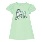 Liu Jo Abito Tinta Unita con Brillantini per Bambina KA5037J5003J VERDE LIU JO 