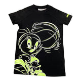 Diadora Maxi T-Shirt Solid Color Crew Neck with Print Black for Girls