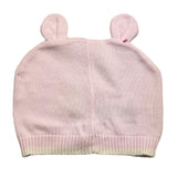 Nanan Solid Color Hat With Pink Bear Embroidery For Baby Girl