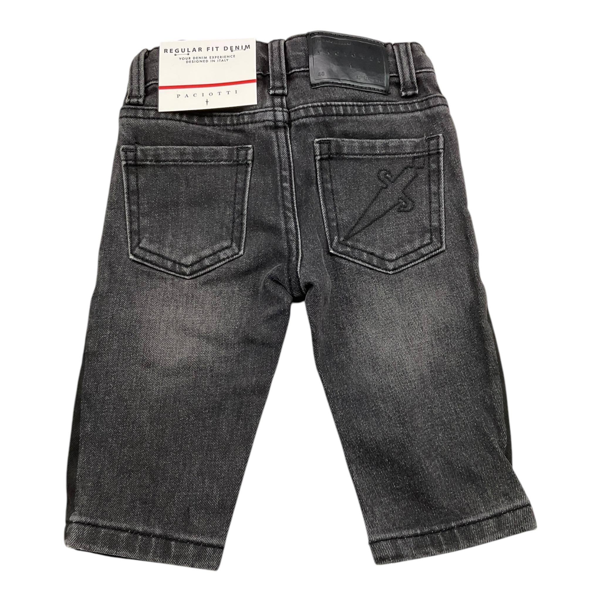 CESARE PACIOTTI jeans tinta unita con girovita regolabile Nero per Bambino PTP5361B NERO CESARE PACIOTTI 