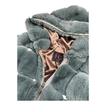 FRANCESCA CONOCI pelliccia bicolore reversibile con cappuccio Verde per Bambina 2688 VERDE FRANCESCA CONOCI 