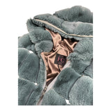 FRANCESCA CONOCI pelliccia bicolore reversibile con cappuccio Verde per Bambina 2688 VERDE FRANCESCA CONOCI 