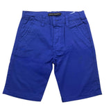 Daniele Alessandrini Cobalt Solid Color Adjustable Waist Bermuda Shorts For Boys