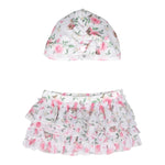 Monnalisa Set Gonna-Cuffia Tinta Unita per Neonata 39C042 BIANCO MONNALISA 