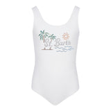 Saint Barth Costume Intero Tinta Unita con Brillantini per Neonata CARA00101N BIANCO SAINT BARTH 
