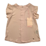 Kocca Solid Color Pink Sleeveless Shirt For Girls