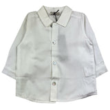JO Milano Long Sleeve Shirt Solid Color White For Newborn