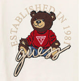 GUESS felpa tinta unita girocollo con stampa Bianco per Neonato N4BI0I3Z14 BIANCO GUESS 