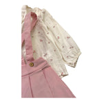 CALAMARO completo 2pz camicia-salopette bicolore Bianco/rosa per Neonata 11013 BIANCO/ROSA CALAMARO 