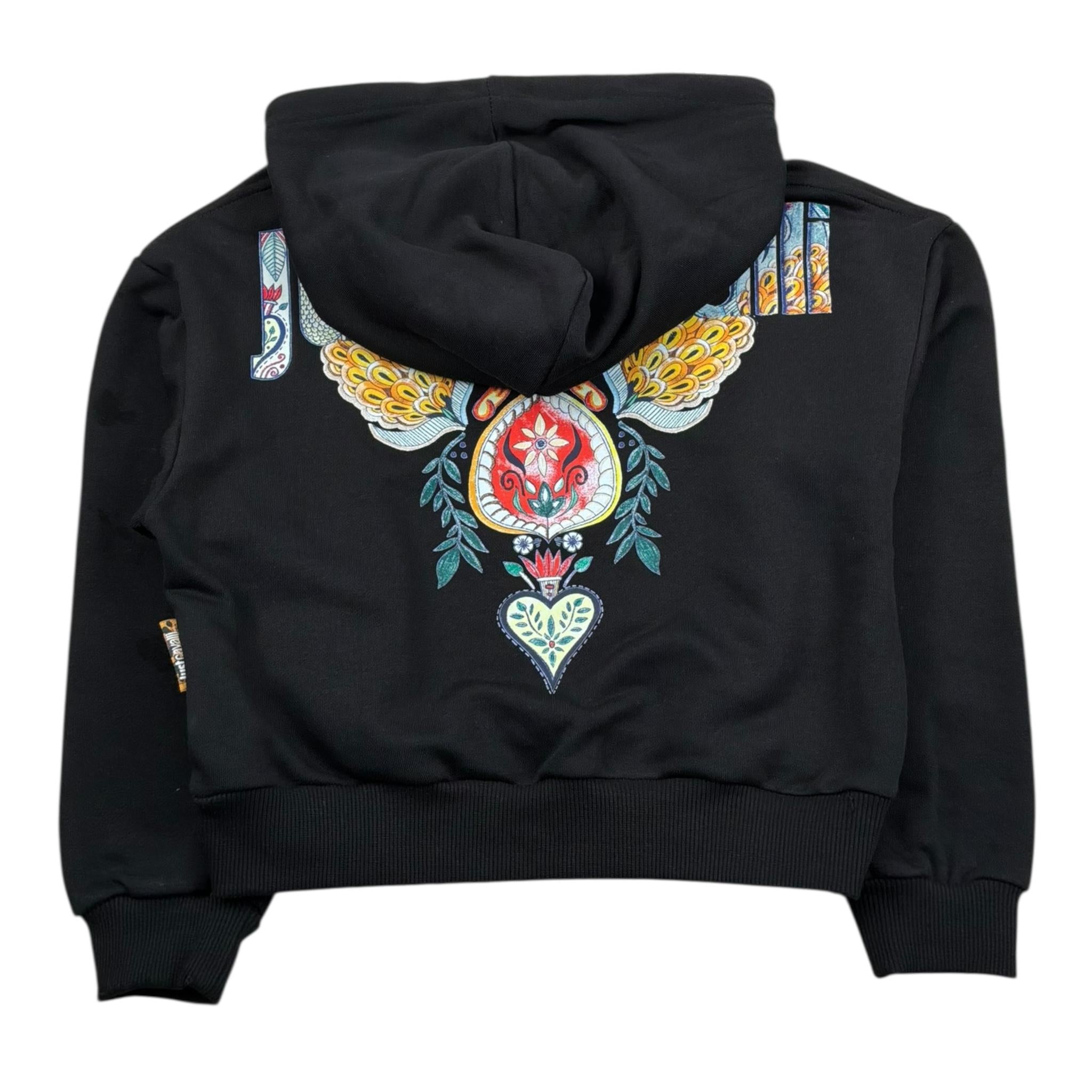 Just Cavalli Felpa Chiusa con Cappuccio Tinta Unita per Bambina JGP26148FE NERO JUST CAVALLI 