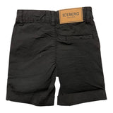 Iceberg Bermuda Solid Color With Adjustable Waist Black For Newborn