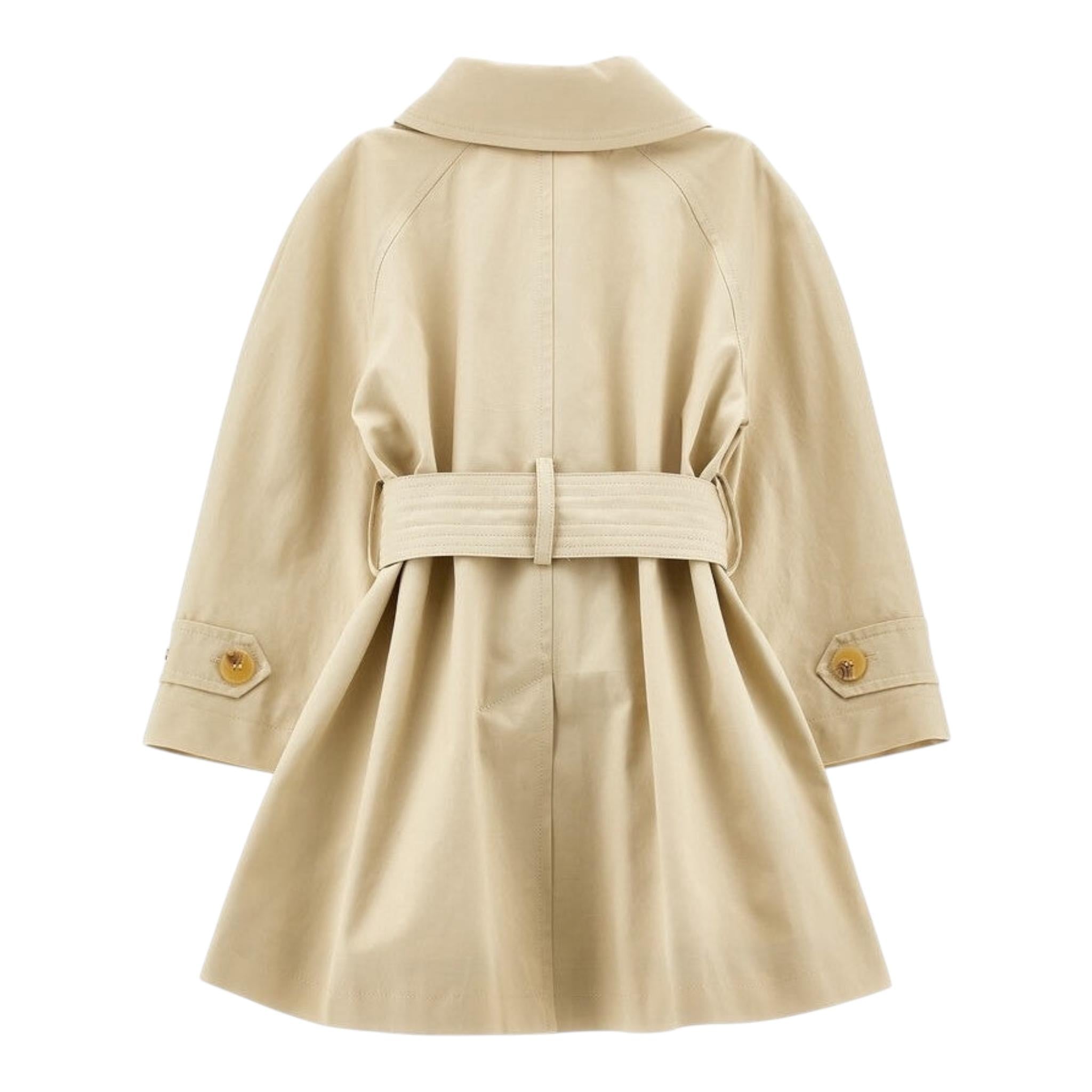 Monnalisa Trench Tinta Unita con Bottoni per Bambina 19E102 BEIGE MONNALISA 