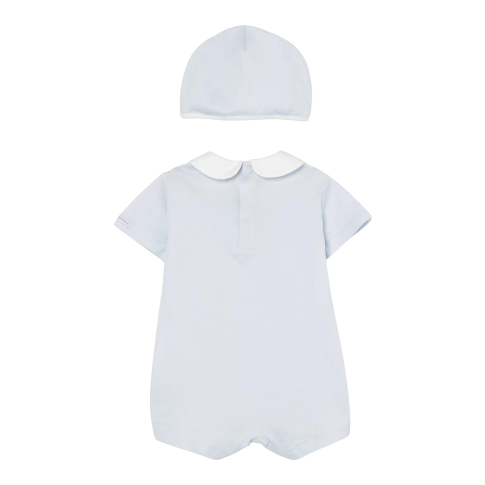 Dolce & Gabbana Set Pagliaccetto-Cappello Tinta Unita per Neonato L1JO7K AZZURRO DOLCE & GABBANA 