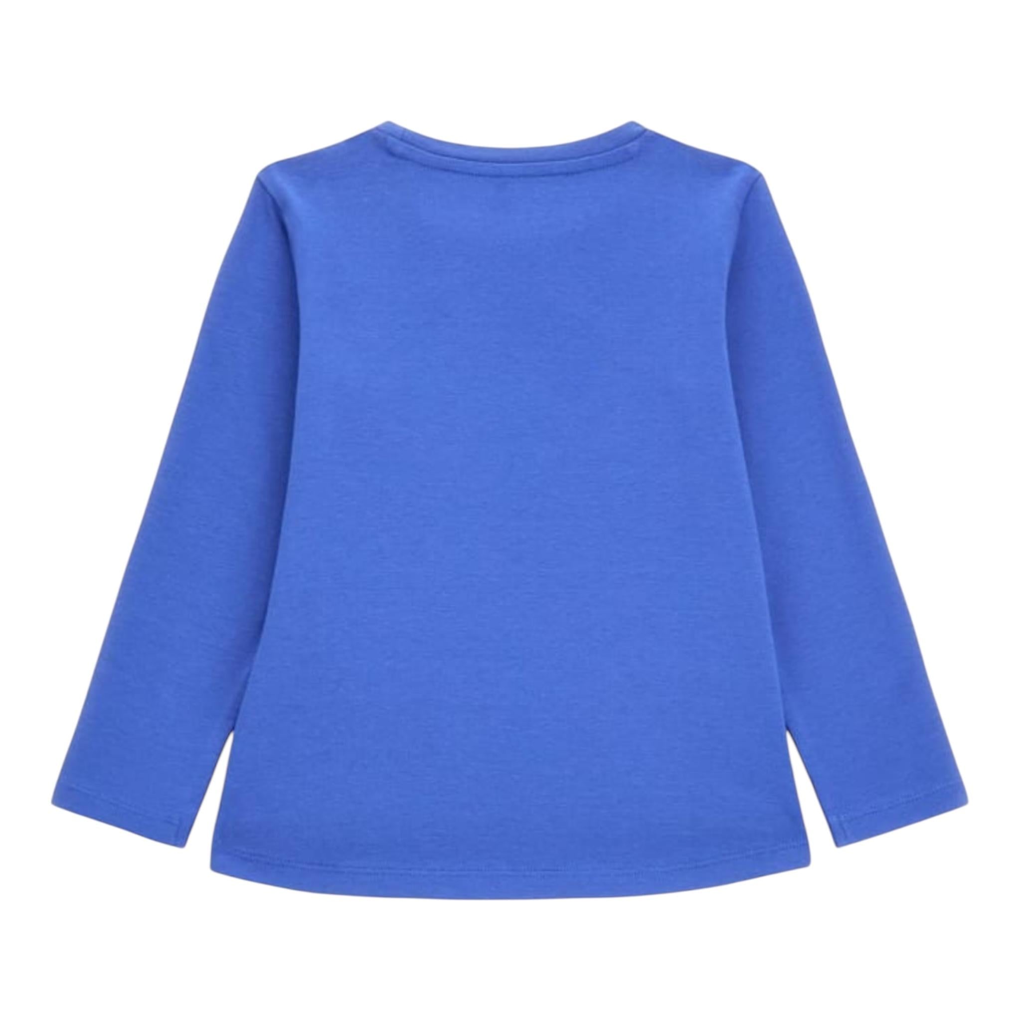 GUESS shirt tinta unita girocollo con stampa Blu per Bambina J4YI05K6YW4X BLU GUESS 