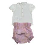 Elisabetta Franchi Completo 2 Pezzi Body-Culotte Bicolore per Neonata ENCD099 BIANCO/ROSA ELISABETTA FRANCHI 