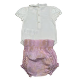 Elisabetta Franchi Completo 2 Pezzi Body-Culotte Bicolore per Neonata ENCD099 BIANCO/ROSA ELISABETTA FRANCHI 