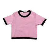 Vicolo T-Shirt Girocollo Tinta Unita con Profili In Contrasto per Bambina 3146W00301 ROSA VICOLO 