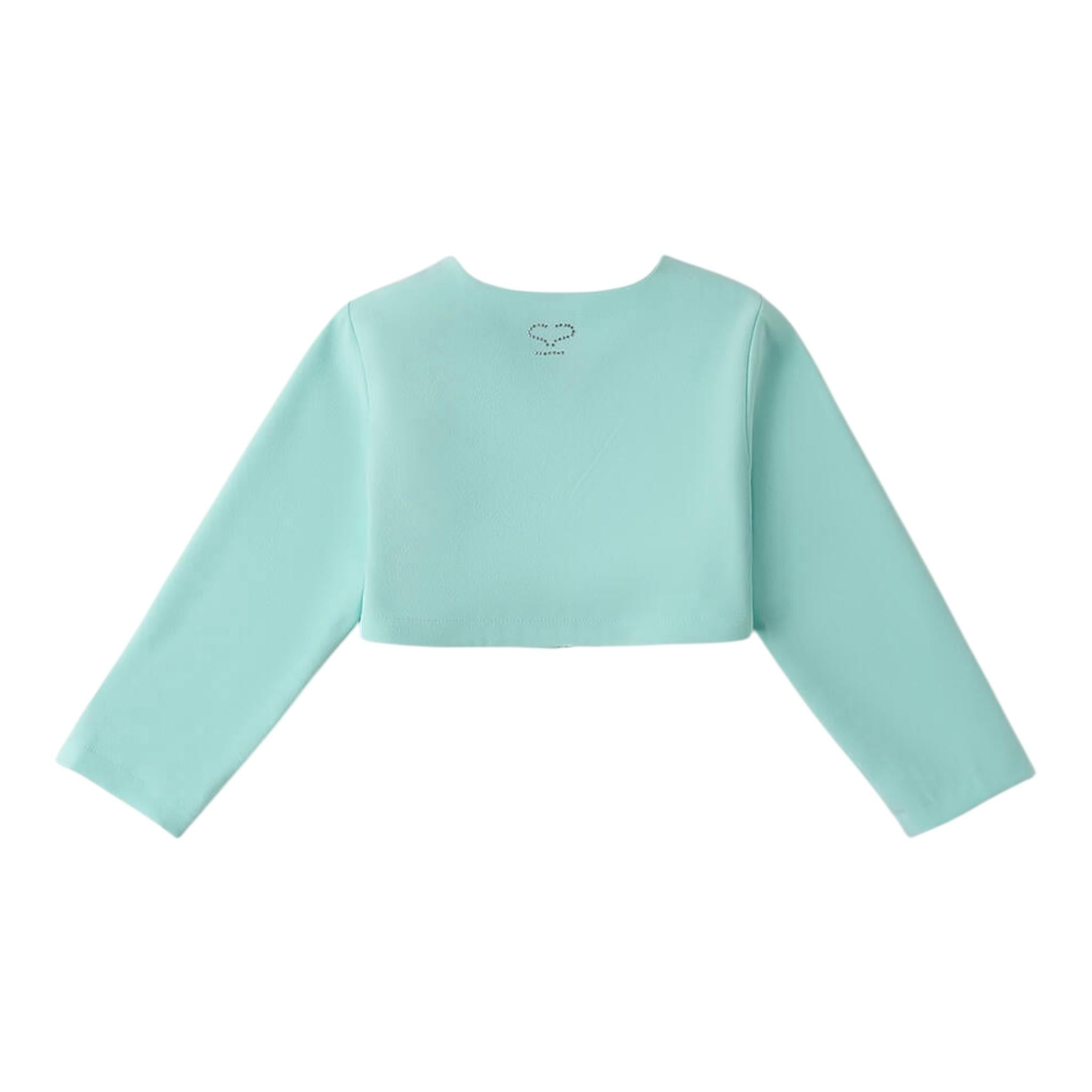 Sarabanda giacca Tinta Unita con Zip per Bambina 0B354 VERDE ACQUA SARABANDA 