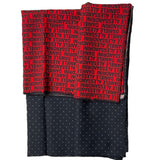 Daniele Alessandrini Two-Tone Printed Blue/Red Scarf For Children