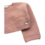 MARTIN ARANDA coprispalle tinta unita con trafori Rosa per Neonata L04910210 ROSA MARTIN ARANDA 