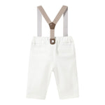 Mayoral Pantalone tinta unita con Bretelle Bianco per Neonato 1561X BIANCO MAYORAL 