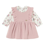 MAYORAL abito bicolore con fantasia fiori Bianco/rosa per Neonata 2880 BIANCO/ROSA MAYORAL 